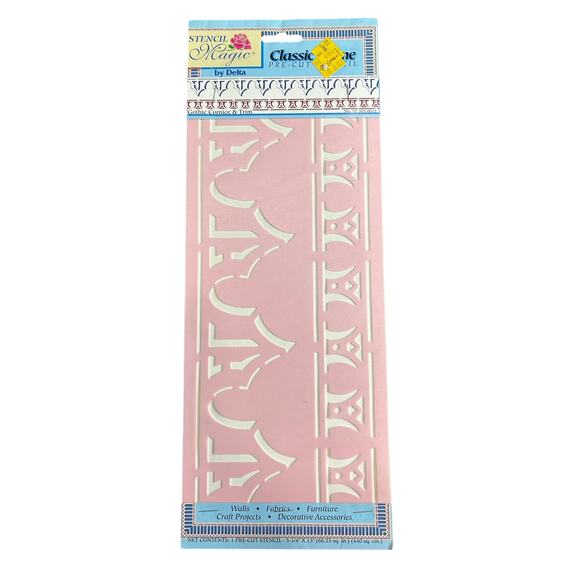90s Vintage- Stencil Magic By Delta- Gothic Cornice Trim No. 95 305 0012 NWT - Picture 1 of 6